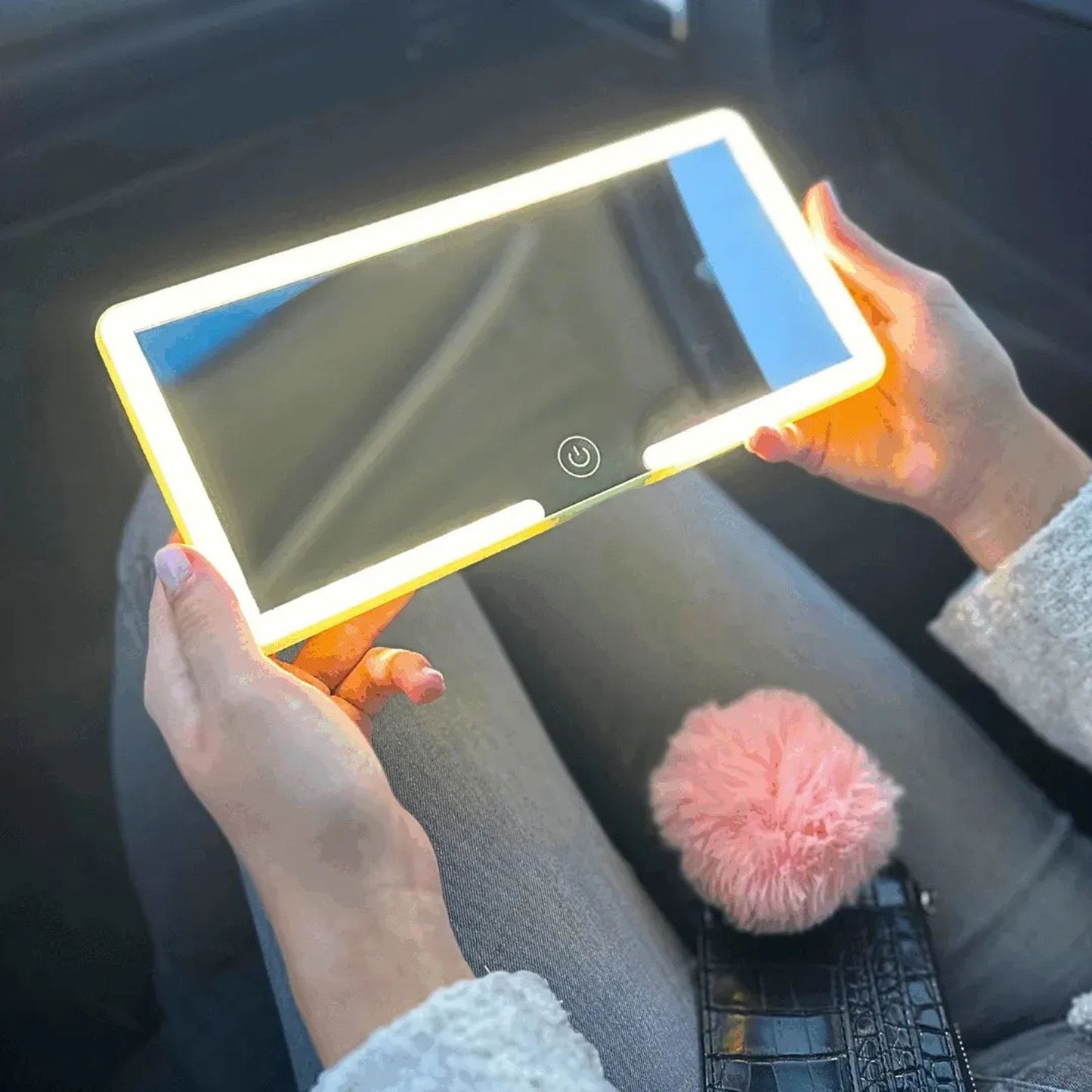 ESPEJO PARA CARRO DE MAQUILLAJE LUZ LED + ENVIO GRATIS