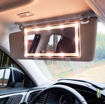 ESPEJO PARA CARRO DE MAQUILLAJE LUZ LED + ENVIO GRATIS